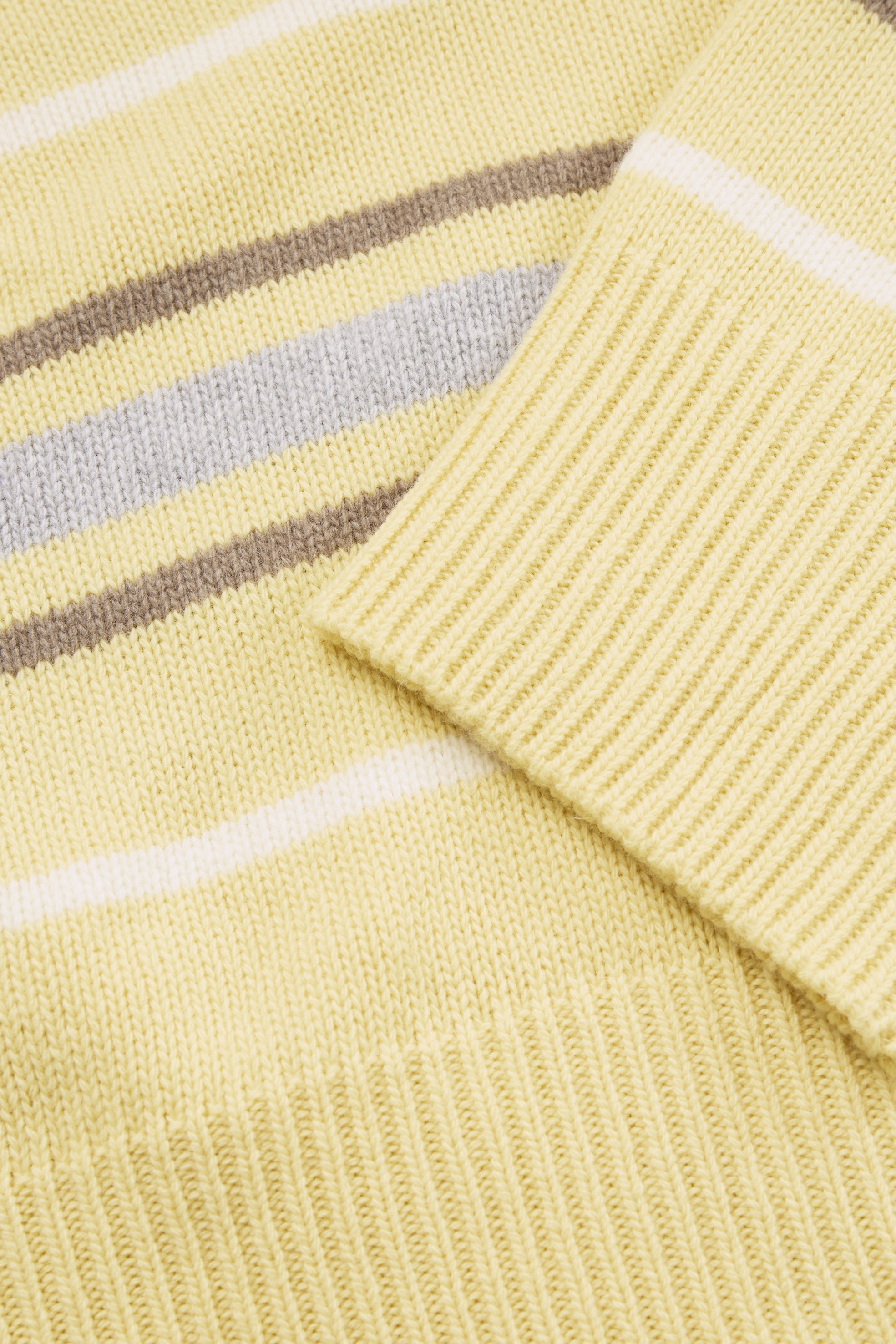 Skall Studio Paul V-neck jumper Jumper Yellow/Grey stripe